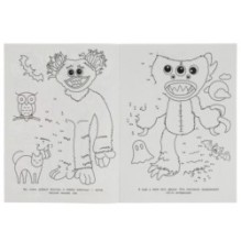 Ужасно милые монстрики. Раскраска соедини по цифрам.