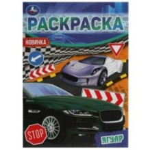 Ягуар. Раскраска Малышка 16 заданий.