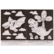 Забавные динозаврики . Анти-раскраска.