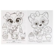 Кавайные малыши. Раскраска А4.