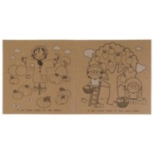 НА ФЕРМЕ. Эко-раскраска Крафт-бумага.