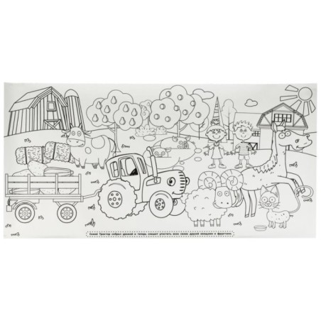 Суперраскраска с заданием. 1 метр. Синий Трактор.