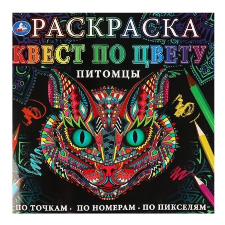 Питомцы. Раскраска Квест по цвету.