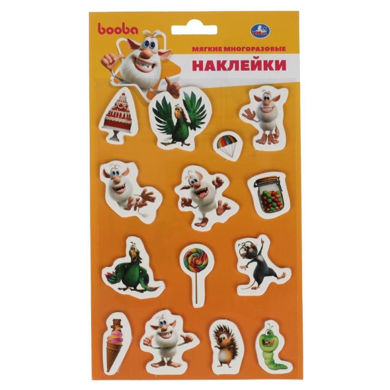 Мягкие многораз. наклейки 137х247мм БУБА