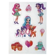 Гелев. многораз. наклейки 150*247мм лесные волшебницы