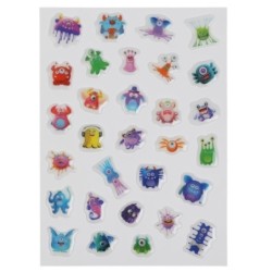 Монстрики (активити с 3D накл, 30 шт)