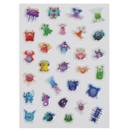 Монстрики (активити с 3D накл, 30 шт)