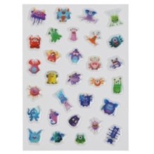 Монстрики (активити с 3D накл, 30 шт)