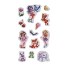 Мягкие многораз. наклейки 97*227мм лесные волшебницы