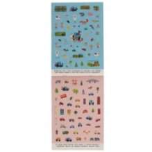 Веселая прогулка. Альбом  200 наклеек. Синий трактор.