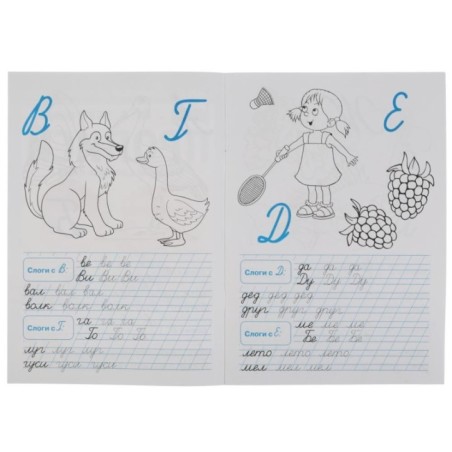 Пишем слоги и слова. М.А. Жукова. Прописи А4. 2+2.