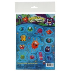 Веселые Монстрики. Сверкающие наклейки.