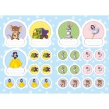 Наліпки для дитячого садка. Білосніжка