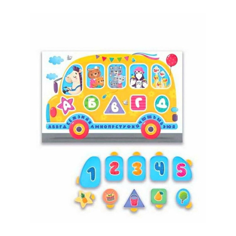 Пазлы на подложке. Первые знания.