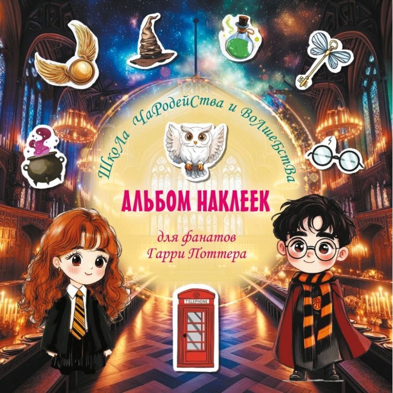 Школа чародейства и волшебства. Альбом наклеек для фанатов Гарри Поттера (зеленый) Школа чародейства и волшебства. Альбом наклеек для фанатов Гарри Поттера (зеленый)