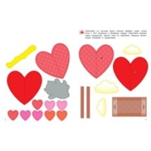 Объёмные аппликации из бумаги. Котики и сердечки