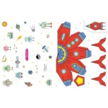 Объёмные игрушки из бумаги. Космические роботы