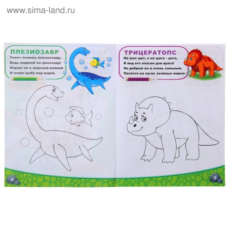 Раскраска для мальчиков «Мир динозавров», 12 стр