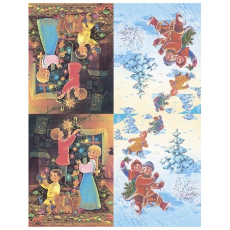 С Новым годом! Комплект флажков на ёлку