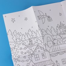 Зима в городе  Раскраска-плакат