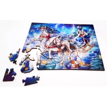 Фигурный деревянный пазл. Страна сказок. Снежная королева