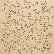 Фигурные деревянные пазлы. Сказки доброго ангела