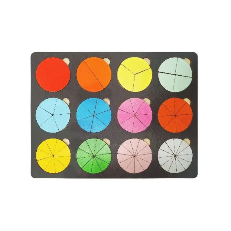 Развивающая деревянная доска - Дроби 12 шт Развивающая деревянная доска - Дроби 12 шт