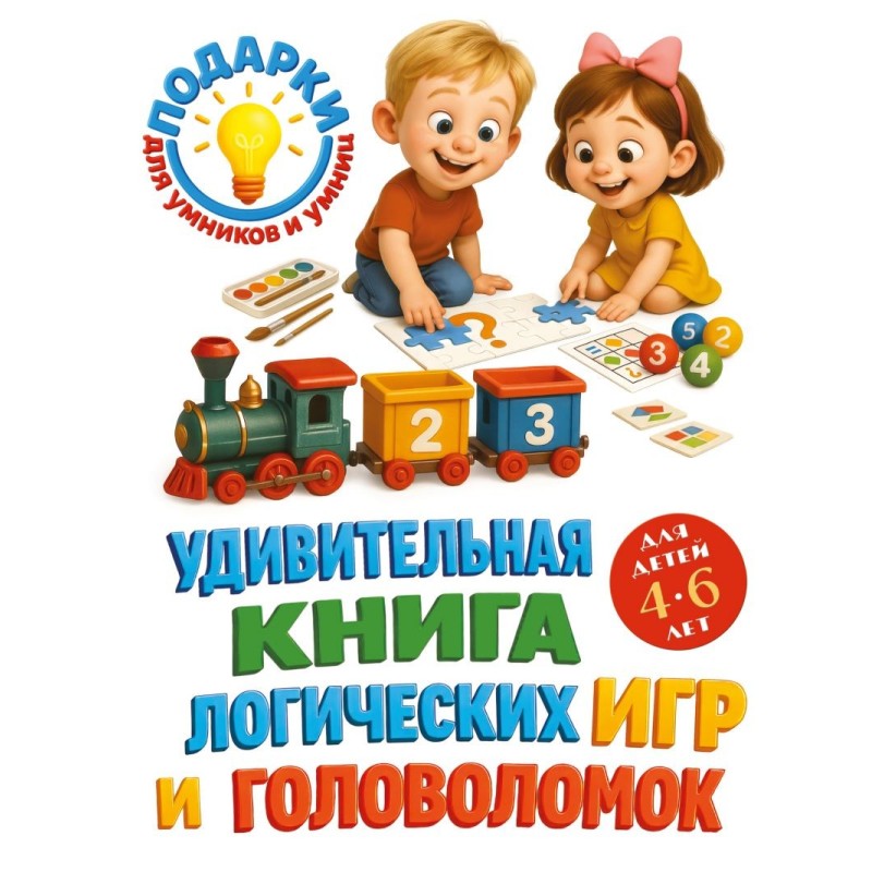 Удивительная книга логических игр и головоломок: для детей 4-6 лет