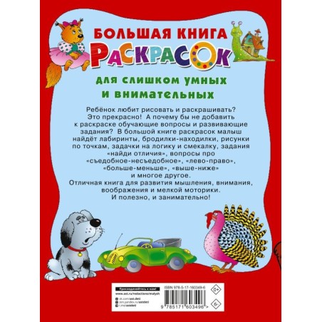 Большая книга раскрасок для слишком умных и внимательных