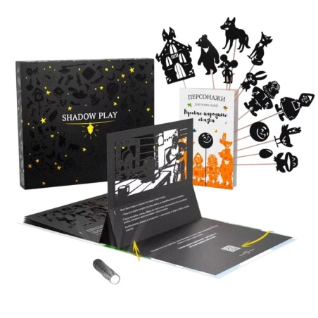 Подарочный набор театра теней - Magic Box - Русские Народные Сказки (Колобок, Теремок, Курочка Ряба)