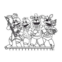Раскраска. Пять ночей у Фредди. Файлы Фредди