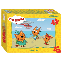 Мозаика "puzzle" 54 "Три кота - 1" (AO "СТС") (уцененная)
