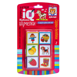 Умные кубики. Шумелки. 6 штук. Логопедические кубики. Сорока-белобока. 2+