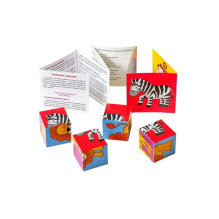 Умные кубики. Шумелки. 4 штуки. Полосатая лошадка