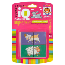 Умные кубики. Шумелки. 4 штуки. Лапки-хвостики