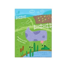 Наклейки с загадками. Собери по частям. В деревне