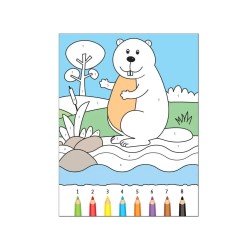 Раскрашиваем по цифрам. В реке