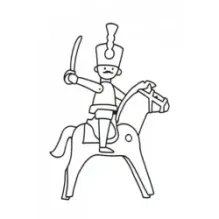 Веселые раскраски. Солдатик