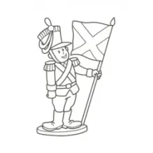 Веселые раскраски. Солдатик