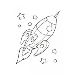 Веселые раскраски. Ракета