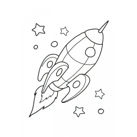 Веселые раскраски. Ракета