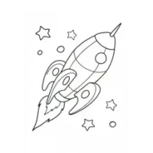 Веселые раскраски. Ракета
