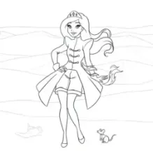 Сверкающие принцессы. Укрась фольгой! (голубая)