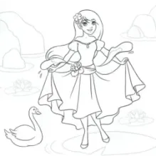 Сверкающие принцессы. Укрась фольгой! (голубая)