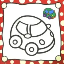 Раскраска для самых маленьких. Кошечка