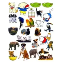 Читай, играй, наклеивай. Животные. Синяя