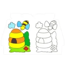 Раскраска для малышей. Кот на крыше