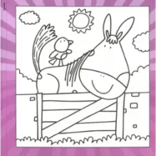 Краски-самораскраски. В деревне