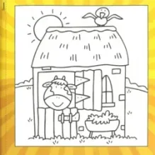 Краски-самораскраски. В деревне