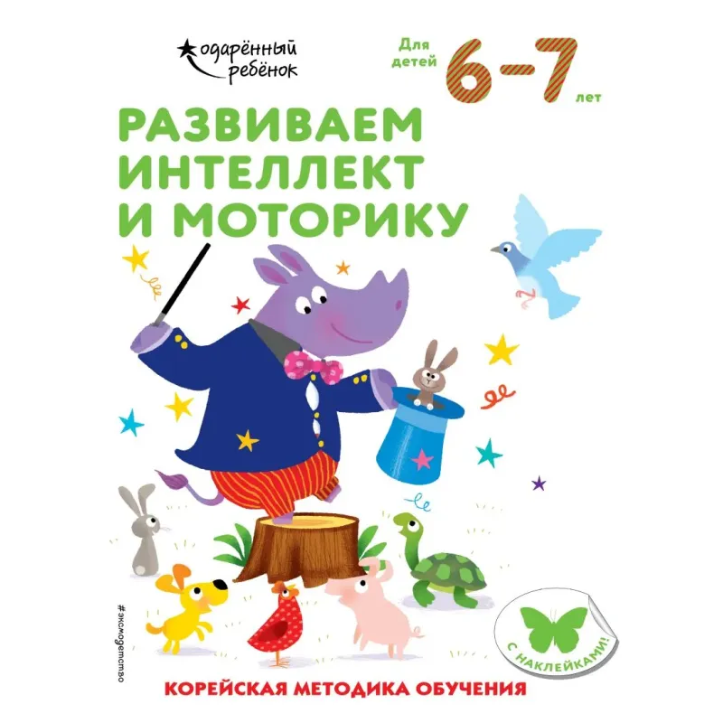 Развиваем интеллект и моторику для детей 6–7 лет (с наклейками)